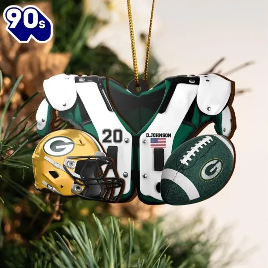Discover Personalized Green Bay Football Team Packers Christmas Ornament Gift Decor