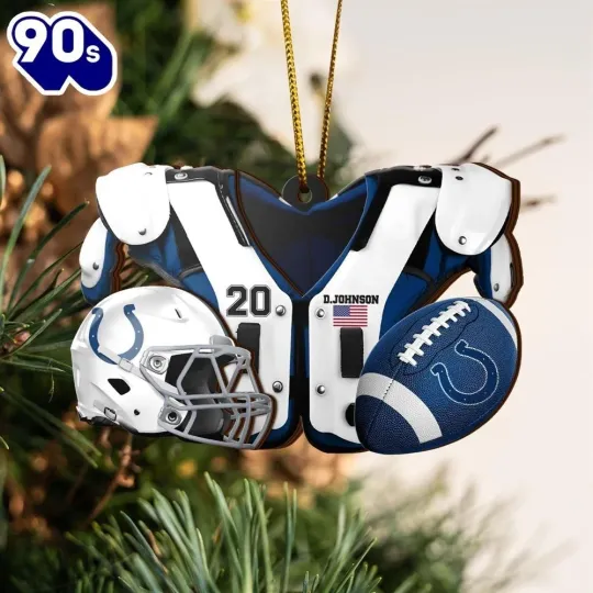 Discover Personalized Indianapolis Football Team Colts Christmas Ornament Gift Decor