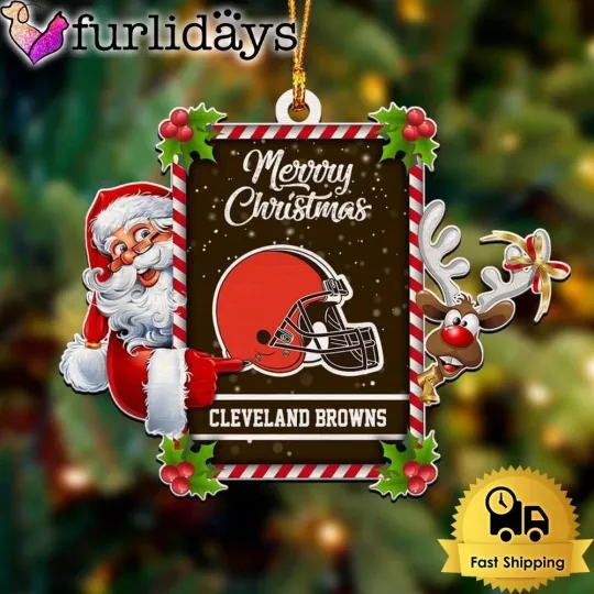 Discover Personalized Cleveland Football Team Browns Christmas Ornament Gift Decor