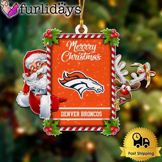 Personalized Denver Football Team Broncos Christmas Ornament Gift Decor