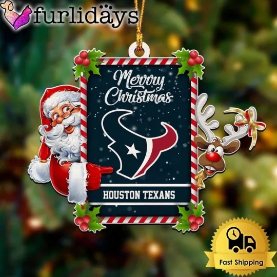 Discover Personalized Houston Football Team Texans Christmas Ornament Gift Decor