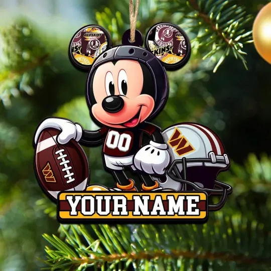 Discover Personalized Washington Football Team Commanders Christmas Ornament Gift Decor