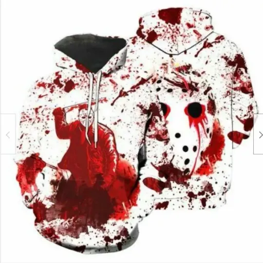 Discover Jason Voorhees Red Blood Halloween 3D Hoodie Christmas Gift Us Size Best