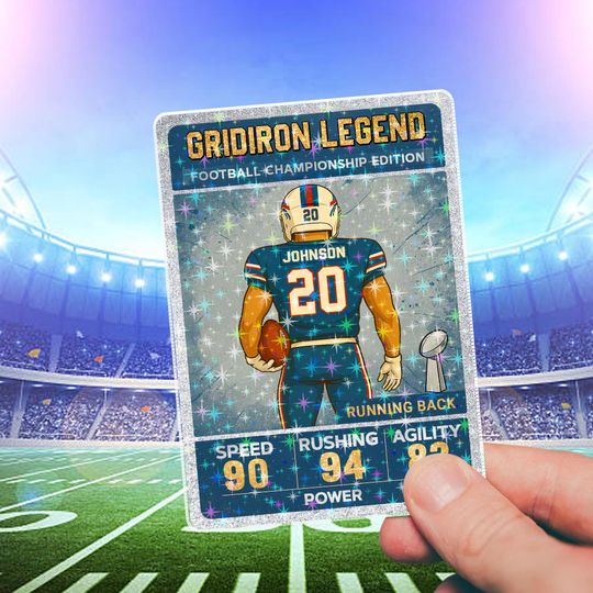 Personalized Buffalo Football Trading Card  Custom Gift for Him, Kids, Sports Fans  Unique Gridiron Legend Keepsake for Game Day