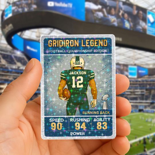 Discover New York Football Card  Personalized Gridiron Legend Gift, Custom Running Back Design, Unique Football Keepsake for Sports Fans
