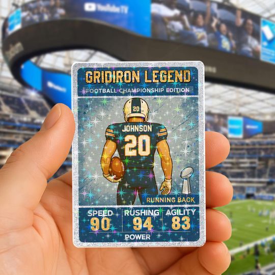 Personalized Chicago Bears Team Football Card - Custom Chicago Bears Fan Gift - Unique Bears Sports Memorabilia - Custom Football Card