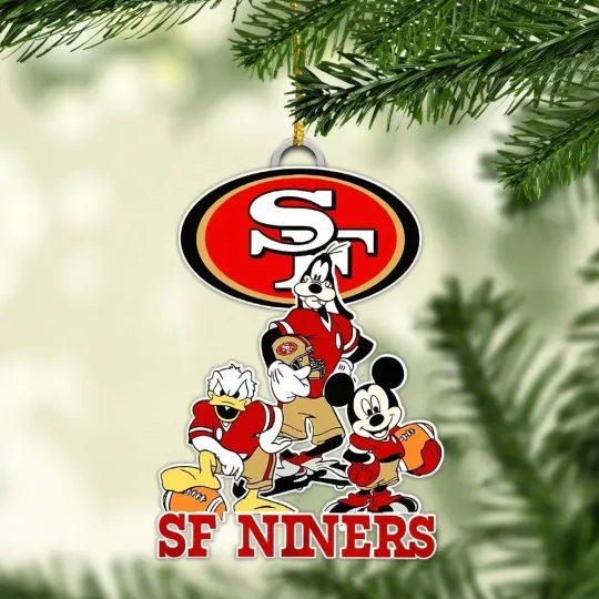 Personalized San Francisco Football Team 49ers Christmas Ornament Gift Decor