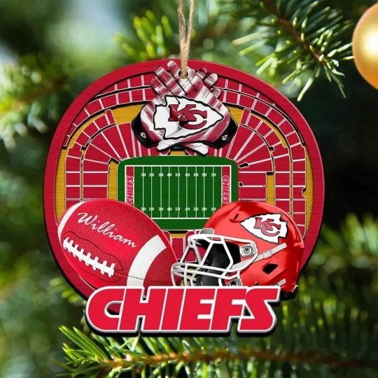 Discover Personalized Kansas City Football Team Chiefs Christmas Ornament Gift Decor