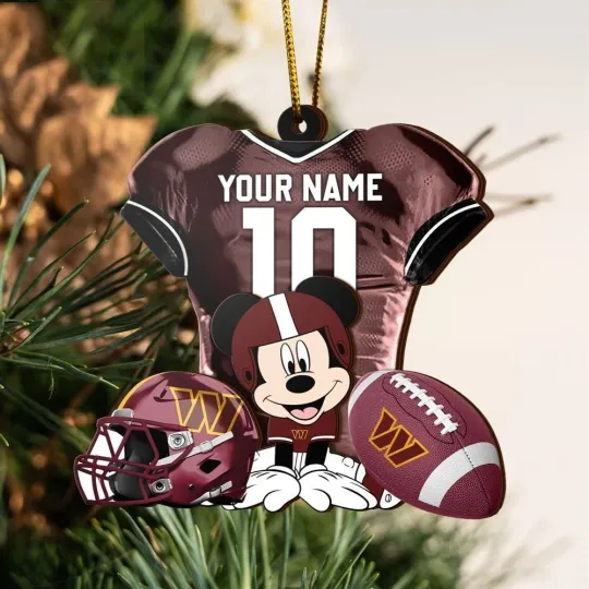 Discover Personalized Washington Football Team Commanders Christmas Ornament Gift Decor