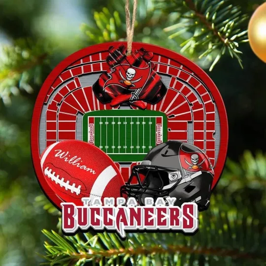 Tampa Bay Football Team Buccaneers Christmas Ornament Gift Decor