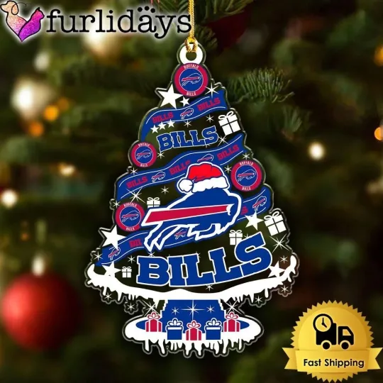 Buffalo Football Team Bills Christmas Ornament Gift Decor