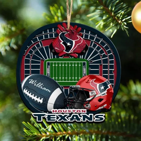 Discover Personalized Houston Football Team Texans Christmas Ornament Gift Decor