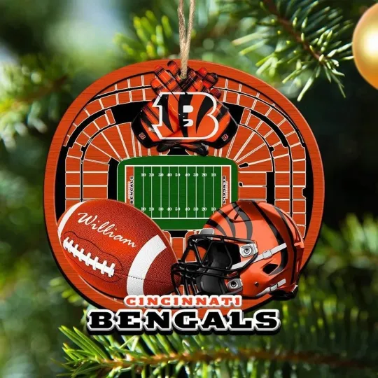 Cincinnati Football Team Bengals Christmas Ornament Gift Decor