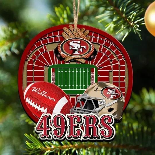 Personalized San Francisco Football Team 49ers Christmas Ornament Gift Decor