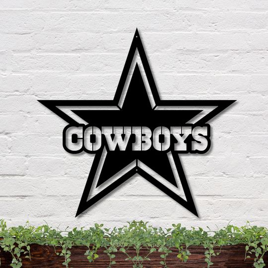 Discover Cowboys Metal Sign | Custom Star Cowboys Sign | Texas Ranch House Decor | Dallas Star Metal Sign | Cowboys Football Wall Art