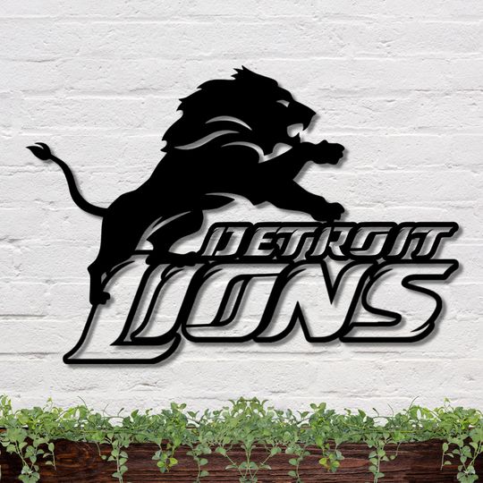 Discover Lions Wall Art | Custom Metal Lions Sign |  Lions Football Mancave Sign | Lions Metal Sign