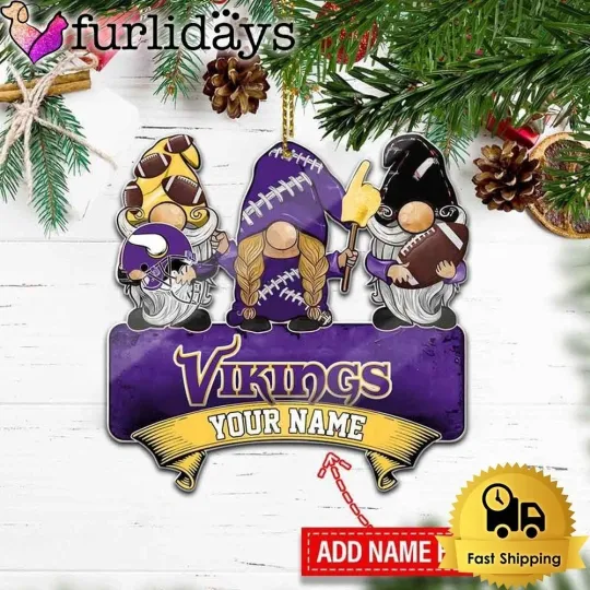 Personalized Minnesota Football Team Vikings Christmas Ornament Gift Decor
