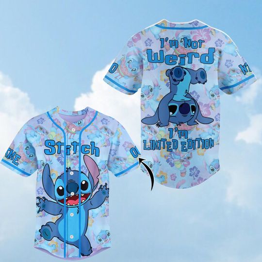 Cutom Lilo And Stitch Baseball Jersey, Disney Fan Jersey, Ohana Means Family Shirt, Family Vacation Shirt, Gift For Fan