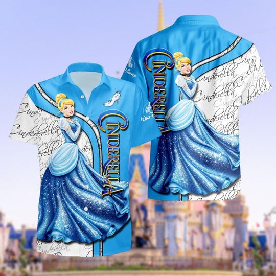 Cinde Hawaiian Shirt, Princess Cinde Shirt, Cinde Button Shirt, Disney Cinde Shirt, Hawaiian Shirt Women