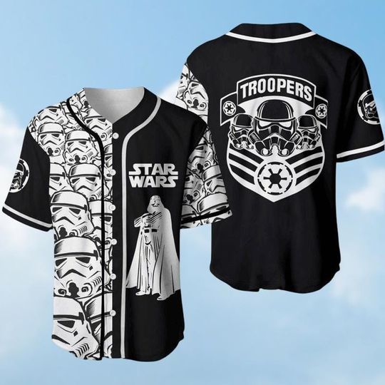 Discover Retro Stormtrooper Jersey Shirt, Star Wars Movie Baseball Shirt, Galaxy's Edge Shirt, Magic Kingdom, Disney Fan Birthday Gift
