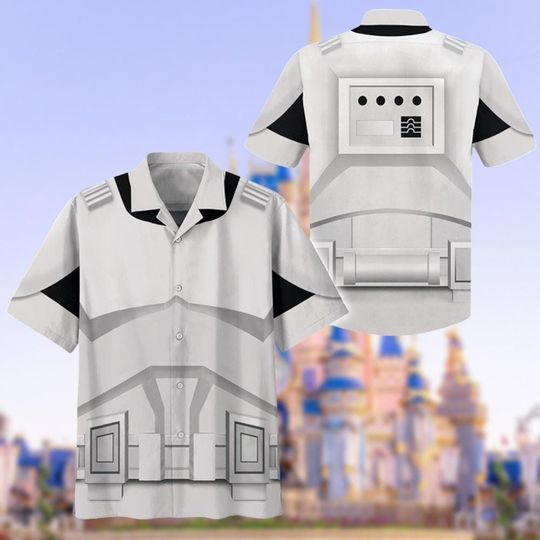 Discover Halloween Cosplay Stormtrooper Hawaiian Shirt, Stormtrooper Costume Shirt, Star Wars Button Up Shirt, Galaxys Edge Shirt
