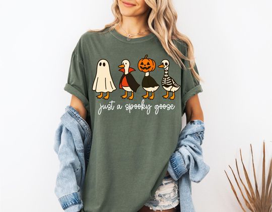 Discover Spooky Goose, Just a Spooky Goose  Shirt, Funny Halloween Goose Shirt