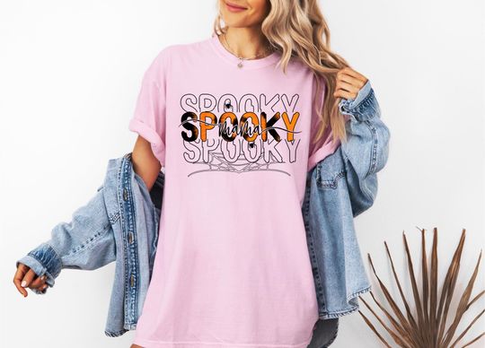 Discover Spooky Mama Halloween  Shirt, Halloween Mama Shirt, Spooky Season Shirt