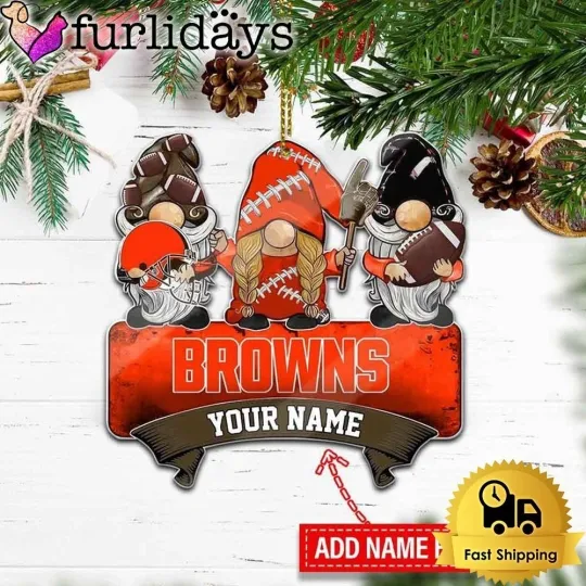 Personalized Cleveland Football Team Browns Christmas Ornament Gift Decor