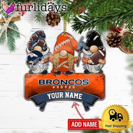 Personalized Denver Football Team Broncos Christmas Ornament Gift Decor