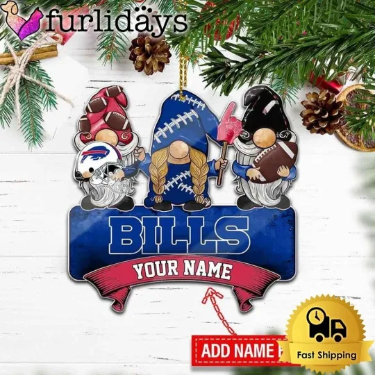 Personalized Buffalo Football Team Bills Christmas Ornament Gift Decor