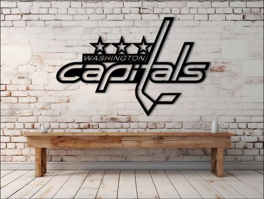 Washington Capitals, Metal Sign, Hockey, Sports Team Sign, NHL, Hockey Team, Home Design, Metal Wall Art, Wall Decor