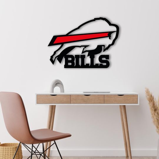 Discover Buffalo Bills, Metal Sign, Football Team Sign, Sports Team Sign, Buffalo Bills team, Metal Wall Art, Wall Decor