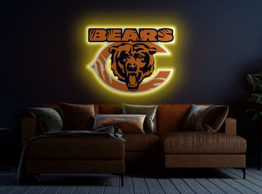 Discover Chicago bears neon sign, Chicago bears led sign, Chicago bears sign, Football neon, Sports neon, Chicago bears art, Chicago bears wall decor
