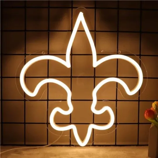 Discover Football Saints Neon Sign - LED Neon Light for Home, Bar, and Party Decor