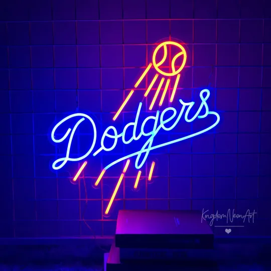 Los Angeles Dodgers LED Neon Sign for Bar, Man Cave, Garage