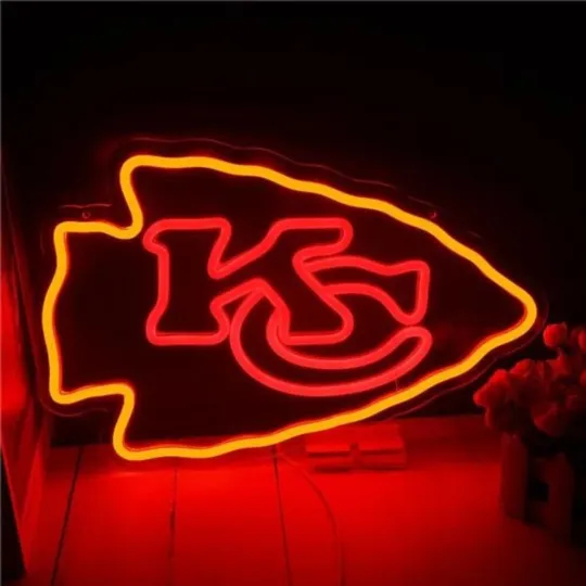 Discover Kansas City Chiefs LED Neon Sign - Sports Football Light for Man Cave Bar Room