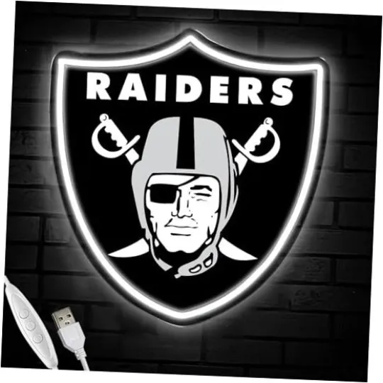 Discover Football Team Neon Sign, Dimmable Light Up Logo, Y-Raider