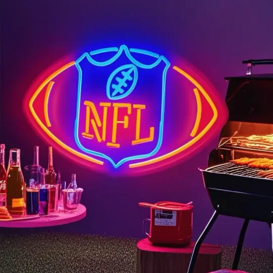 Discover Football Neon Sign for Wall Decor, Football-Shaped LED Neon Light