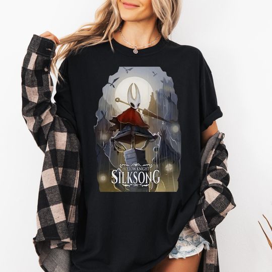 Silksong Hornet T-Shirt: Gothic Hollow Knight Fan Tee