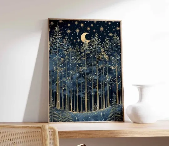 Christmas Wall Art Poster, Holiday Home Decor