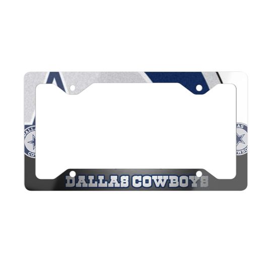 Dallas Cowboys Football License Plate Frame - Car Tag Holder, Sports Team Fan Gift, Metal License Plate Frame