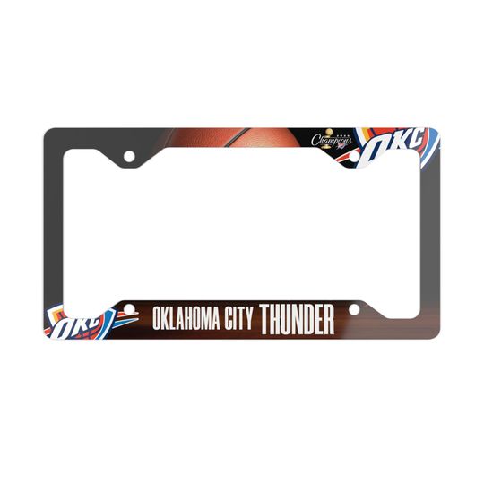 Discover Oklahoma City NBA Champion 2025 Thunder, Car Tag Holder, Sports Fan Gift, Basketball Team Memorabilia, Vehicle,License Plate Frame,