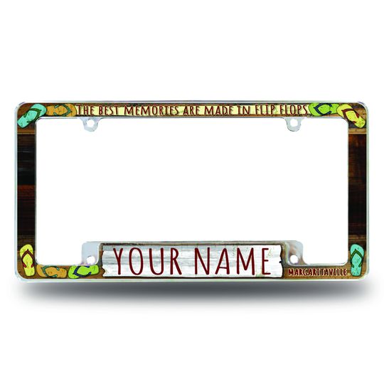 Discover Margaritaville Personalized Chrome License Plate for Car/Truck/SUV