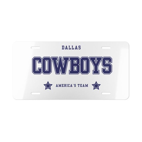 Discover Dallas Cowboys Football License Plate, Car Plate, Sports Fan Decor