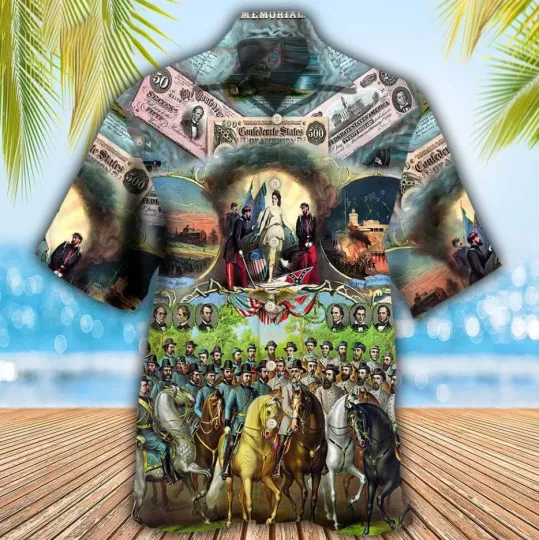 Discover America Civil War Hawaiian Shirt, Unisex