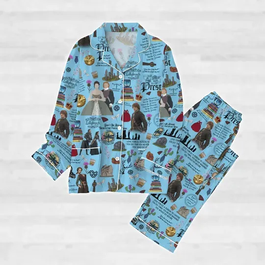 Lallybroch Pajamas, Outlander Lallybroch Women Pajamas, Outlander Pajamas Set, Sassenach Pajamas For Women, Gift For Her