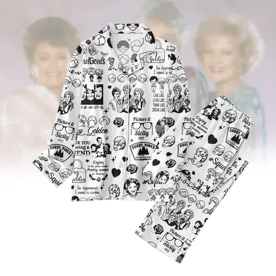 Golden Girl Pajamas Set, 80's TV Sitcom Women Pajamas, Stay Golden Thick Set, Stay Golden Fan Gift