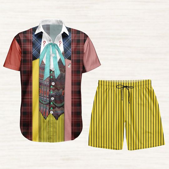 Sixth Doctor Cosplay Button Shirt, Doctor Who Hawaiian Shirt, Shorts Men, Dr Who Vacation Shirt, Retro Movie Halloween 2025 Costume