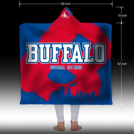 Discover Buffalo Hooded  Football Blanket.Perfect Football fans gift.