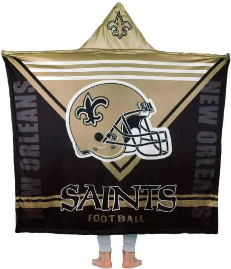 Discover football Hooded Throw Blanket 3D Printing Soft Warm Fleece Sherpa 50' x 60' - New